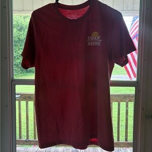 Red and yellow coast hippie tee